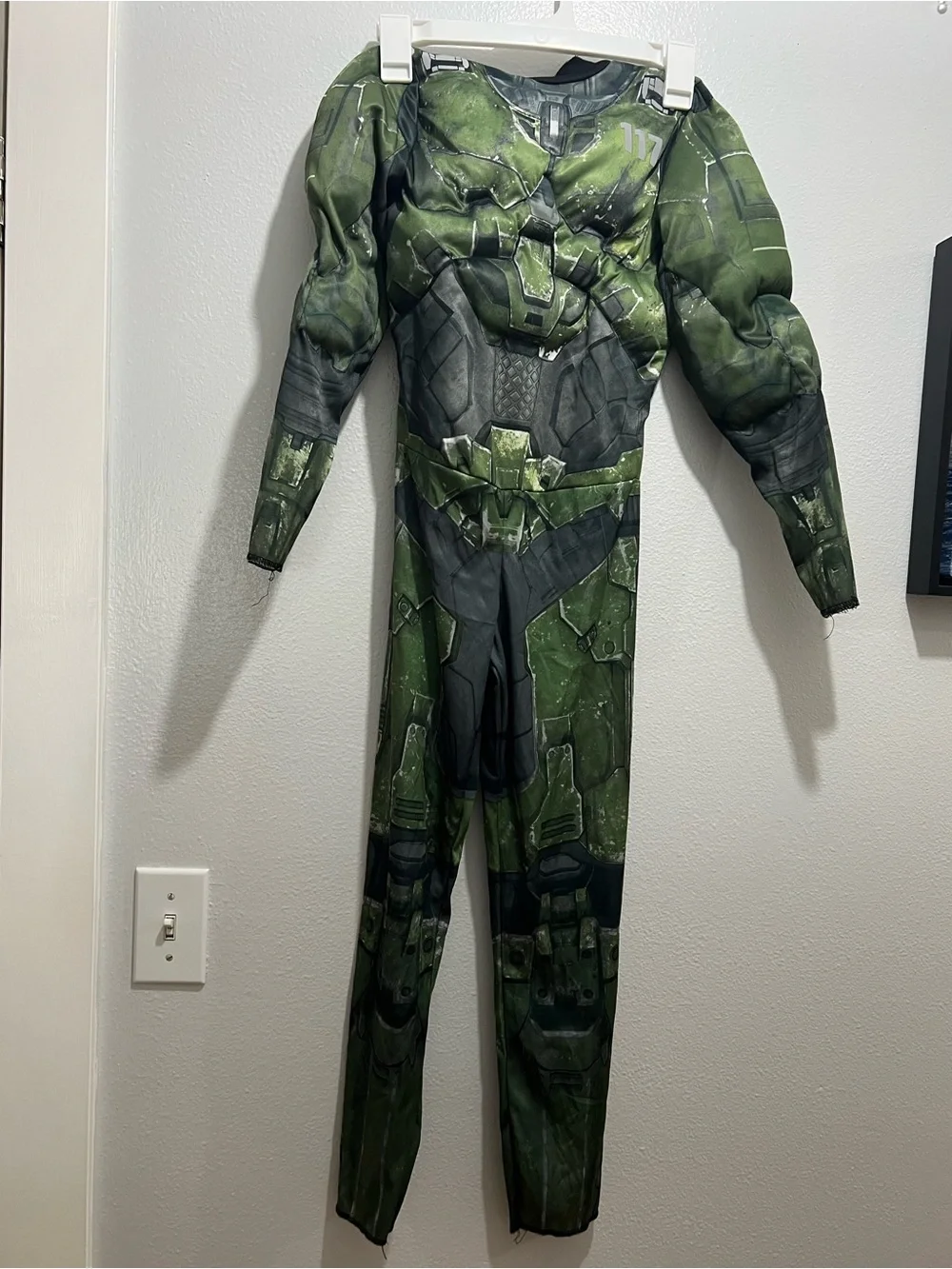 Microsoft Master Chief Costume - Green with Gold Visor